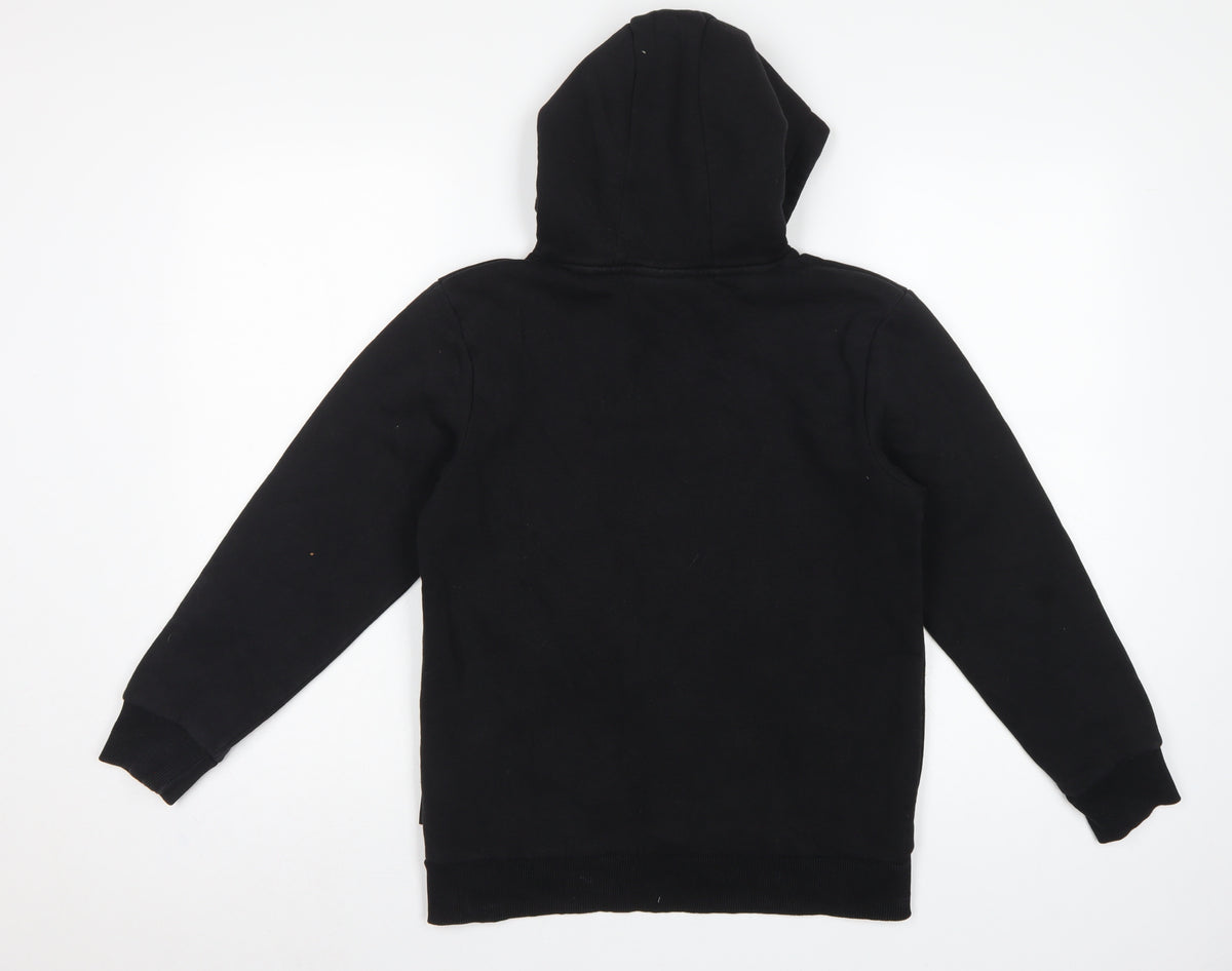 Sonneti Boys Black L Pullover Hoodie Logo Fleece Kangaroo Pocket