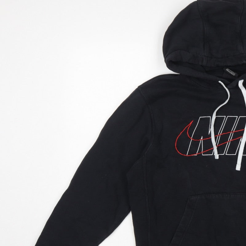 Nike Men’s Black S Pullover Hoodie Logo Graphic Fleece