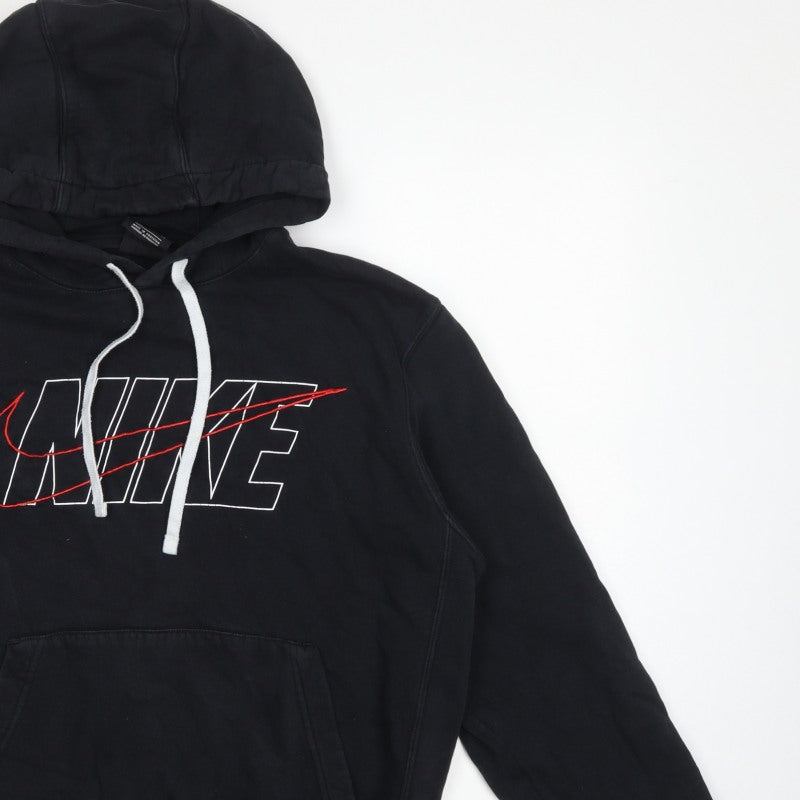 Nike Men’s Black S Pullover Hoodie Logo Graphic Fleece