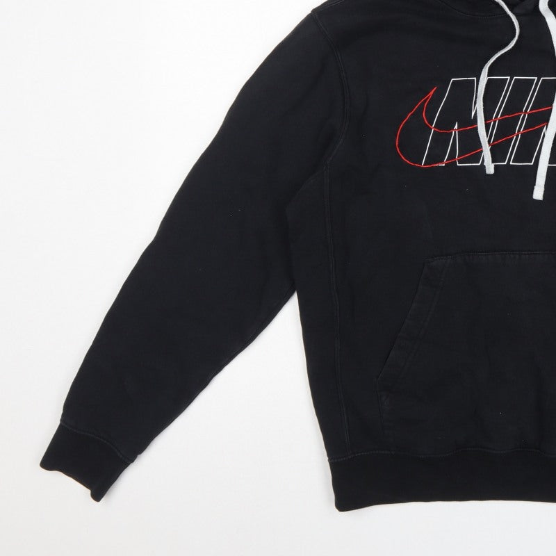 Nike Men’s Black S Pullover Hoodie Logo Graphic Fleece