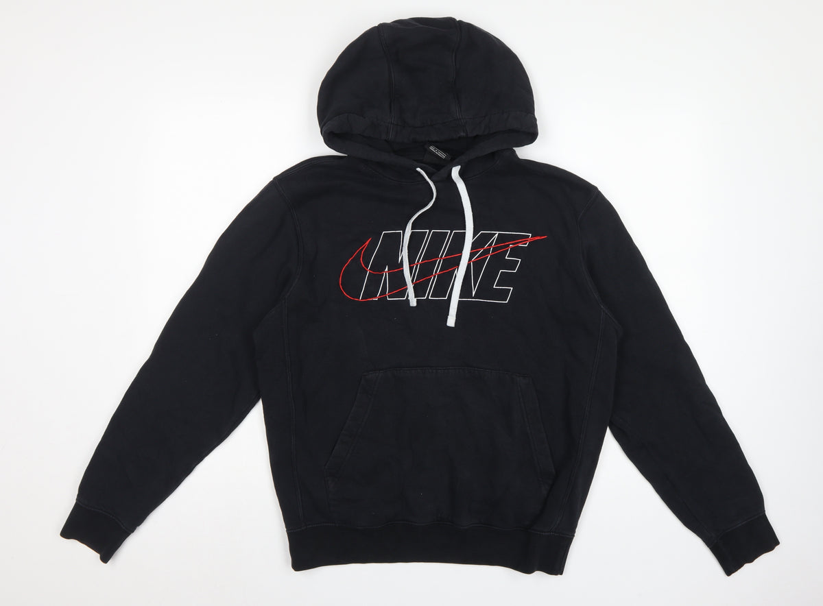 Nike Men’s Black S Pullover Hoodie Logo Graphic Fleece