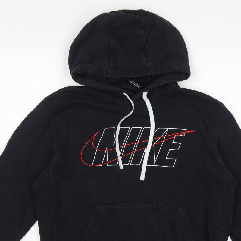 Nike Men’s Black S Pullover Hoodie Logo Graphic Fleece