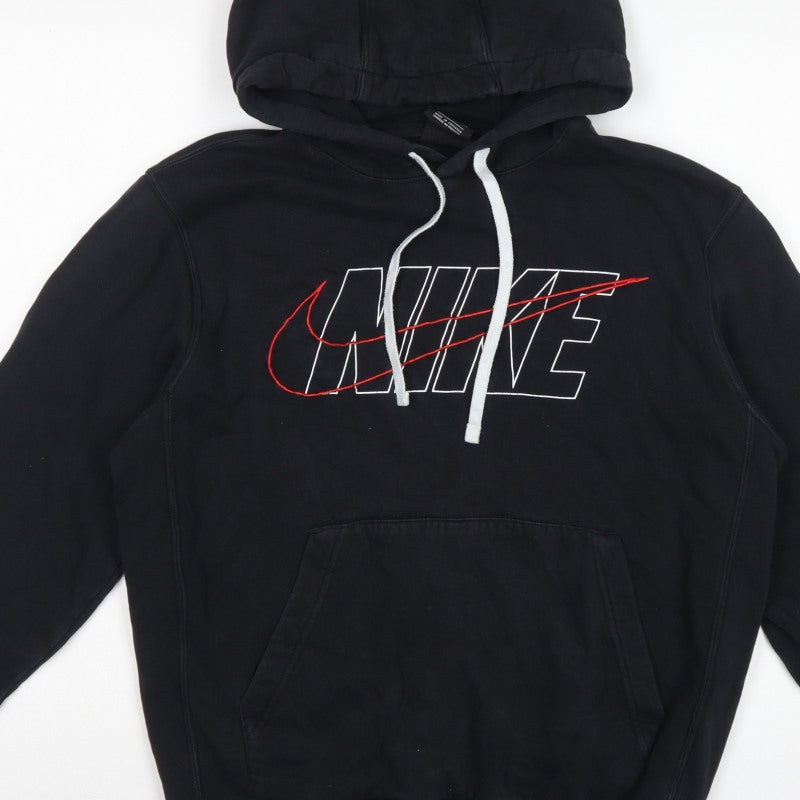 Nike Men’s Black S Pullover Hoodie Logo Graphic Fleece