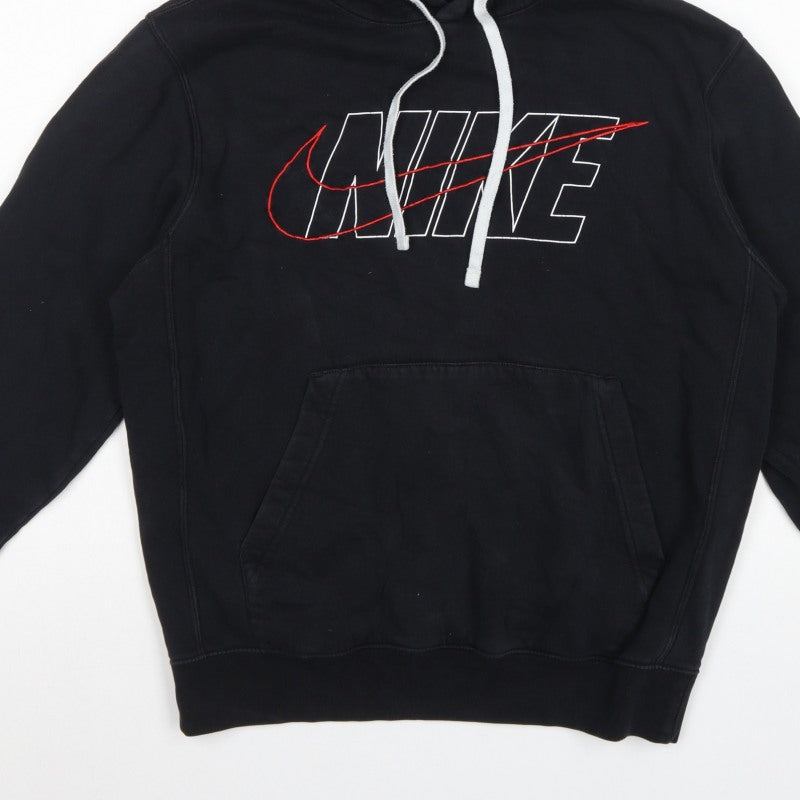 Nike Men’s Black S Pullover Hoodie Logo Graphic Fleece