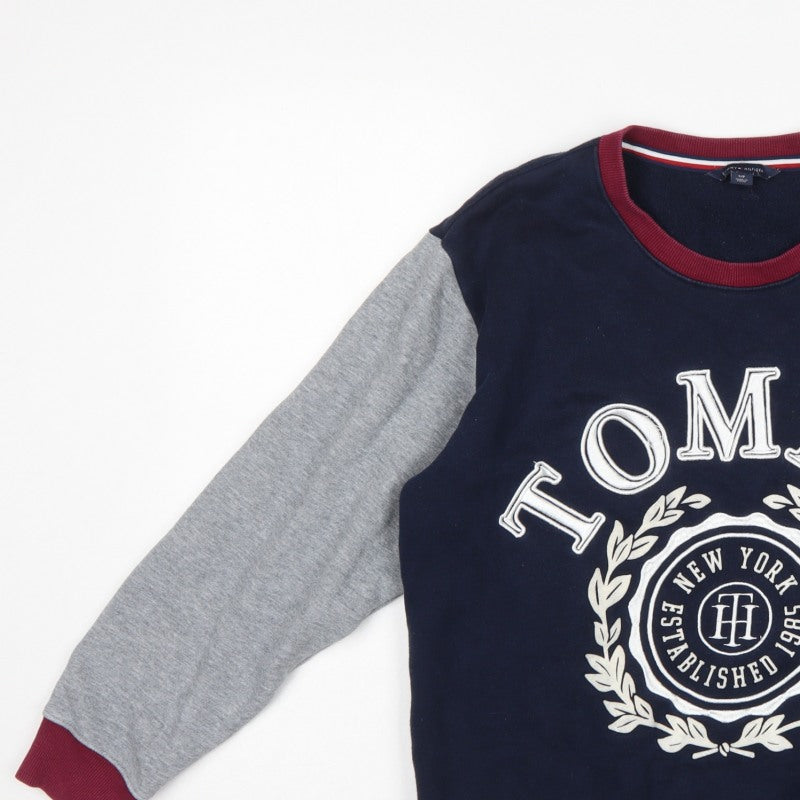 Tommy Hilfiger Women Multicoloured S Pullover Sweatshirt Logo Crew Neck