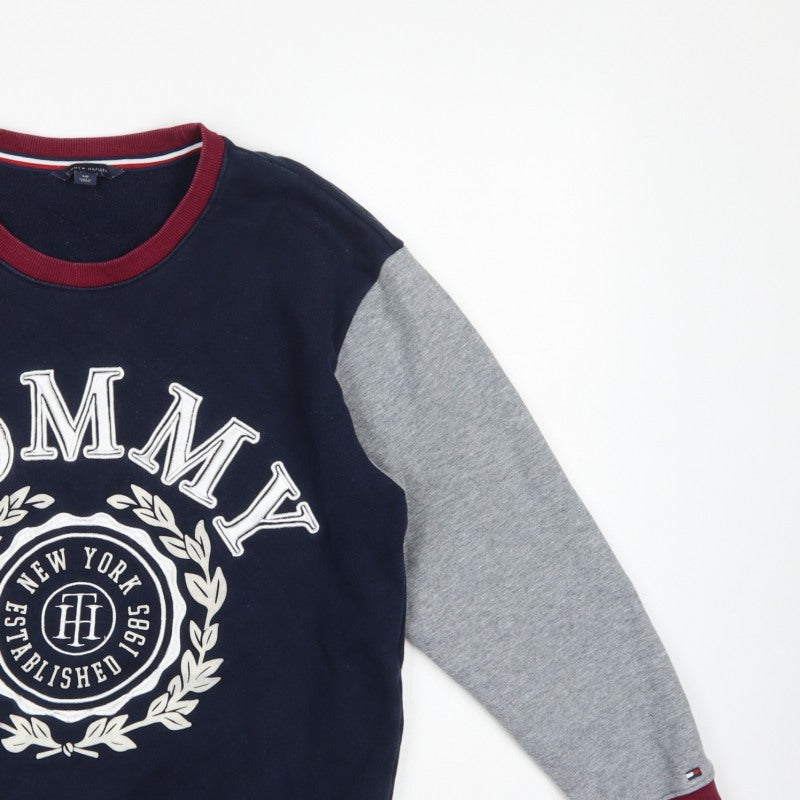 Tommy Hilfiger Women Multicoloured S Pullover Sweatshirt Logo Crew Neck