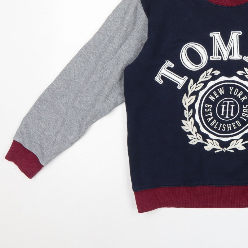 Tommy Hilfiger Women Multicoloured S Pullover Sweatshirt Logo Crew Neck