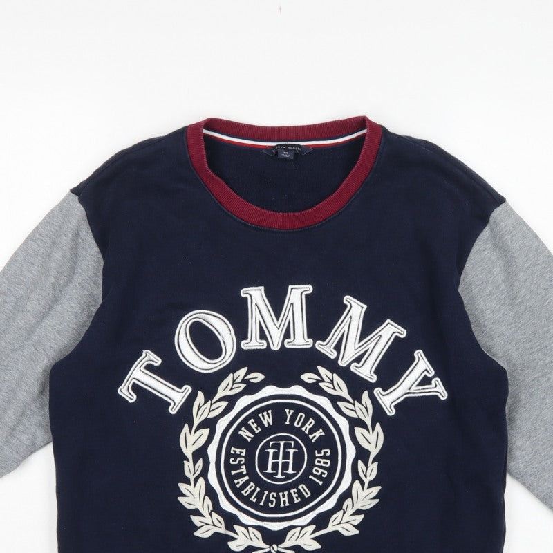 Tommy Hilfiger Women Multicoloured S Pullover Sweatshirt Logo Crew Neck