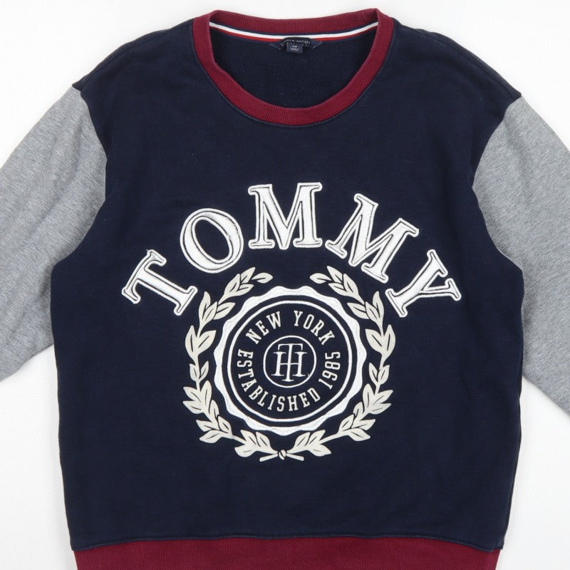 Tommy Hilfiger Women Multicoloured S Pullover Sweatshirt Logo Crew Neck