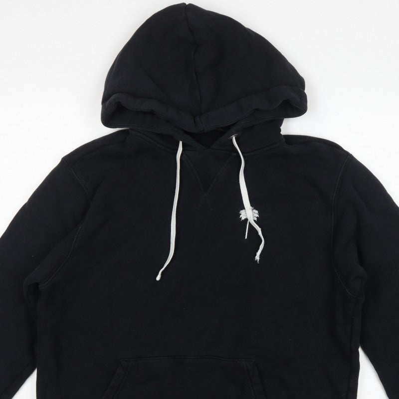 Palm Angels Men's Black L Pullover Hoodie Embroidered Palm Tree