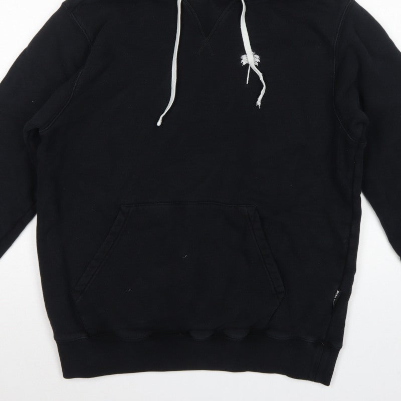 Palm Angels Men's Black L Pullover Hoodie Embroidered Palm Tree