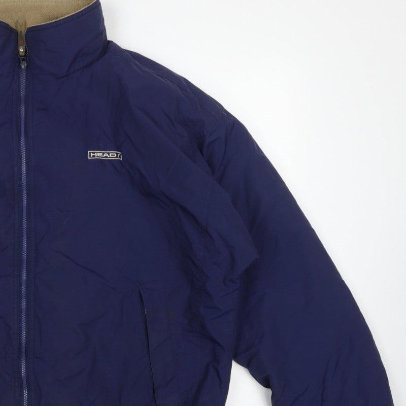 HEAD Mens Blue XL Fleece Lined Full Zip Bomber Jacket
