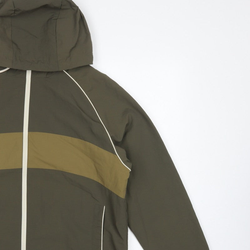Primark Womens Green XS Hooded Colour Block Windbreaker Jacket