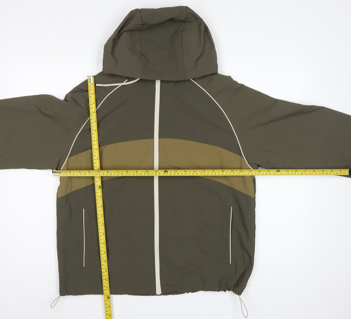 Primark Womens Green XS Hooded Colour Block Windbreaker Jacket