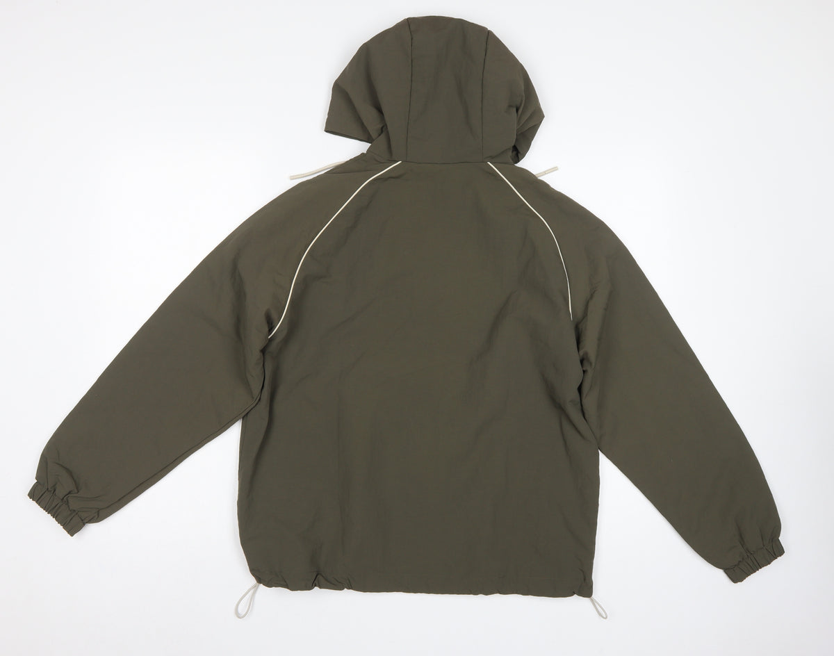 Primark Womens Green XS Hooded Colour Block Windbreaker Jacket