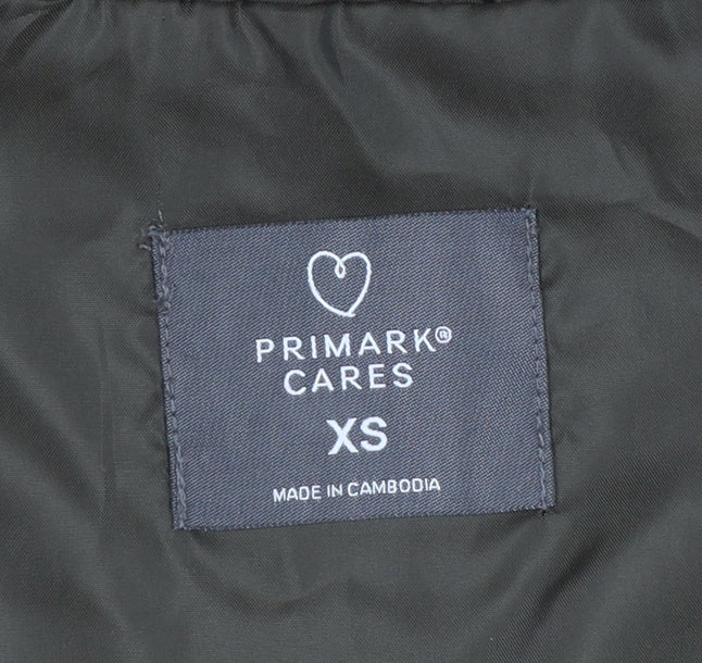 Primark Womens Green XS Hooded Colour Block Windbreaker Jacket