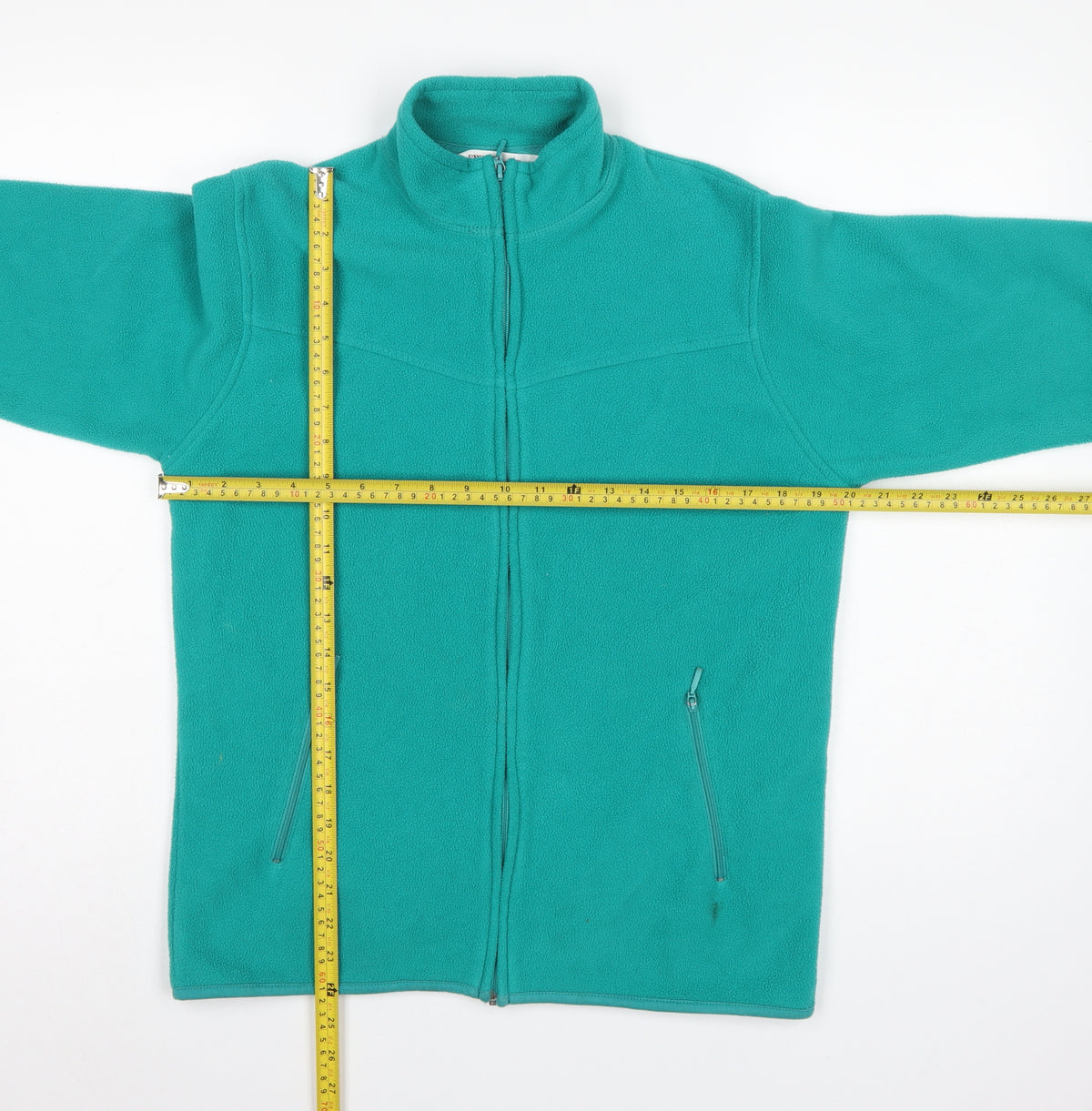 EWM Pure Classics Women's Green Size 10-12 Basic Full Zip Fleece Jacket