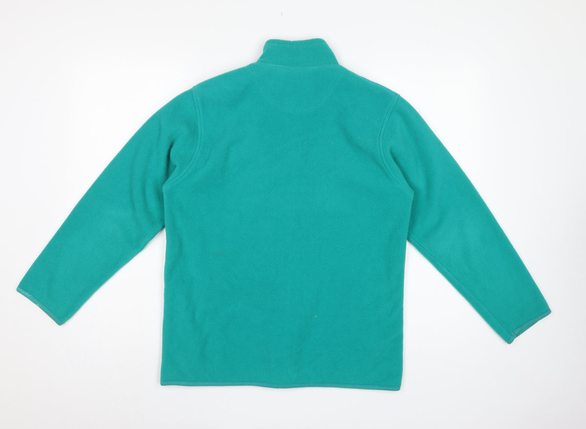 EWM Pure Classics Women's Green Size 10-12 Basic Full Zip Fleece Jacket