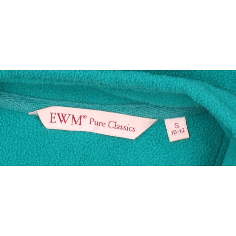 EWM Pure Classics Women's Green Size 10-12 Basic Full Zip Fleece Jacket