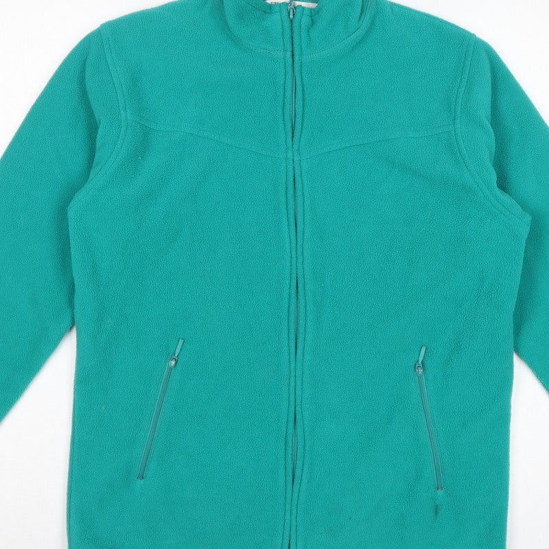 EWM Pure Classics Women's Green Size 10-12 Basic Full Zip Fleece Jacket