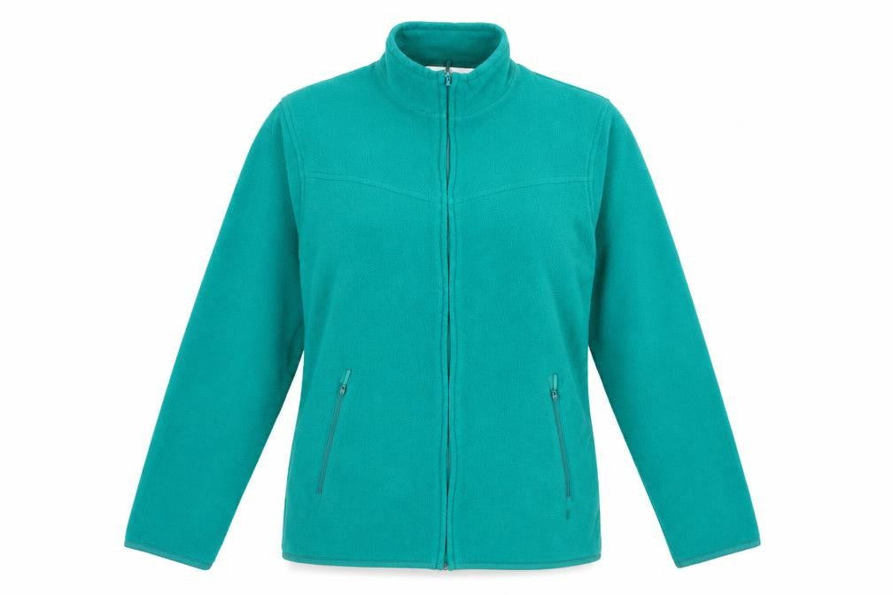 EWM Pure Classics Women's Green Size 10-12 Basic Full Zip Fleece Jacket
