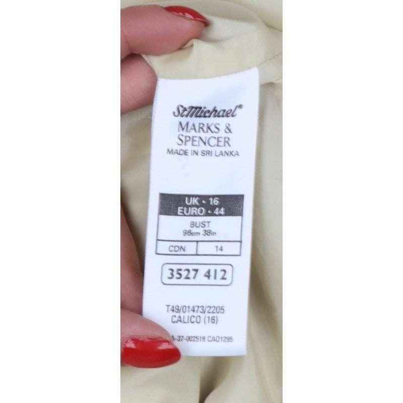 Marks & Spencer St Michael Women's Beige UK 16 Hooded Parka Coat
