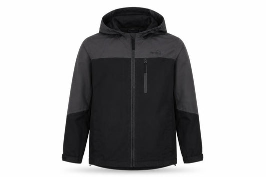 Peter Storm Boys Black Grey Hooded Windbreaker Jacket Age 11-12