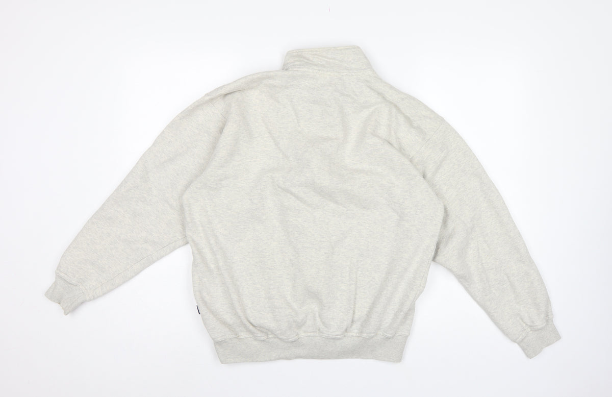Adidas Women's Grey S Full Zip Logo Sweatshirt Jacket Pockets