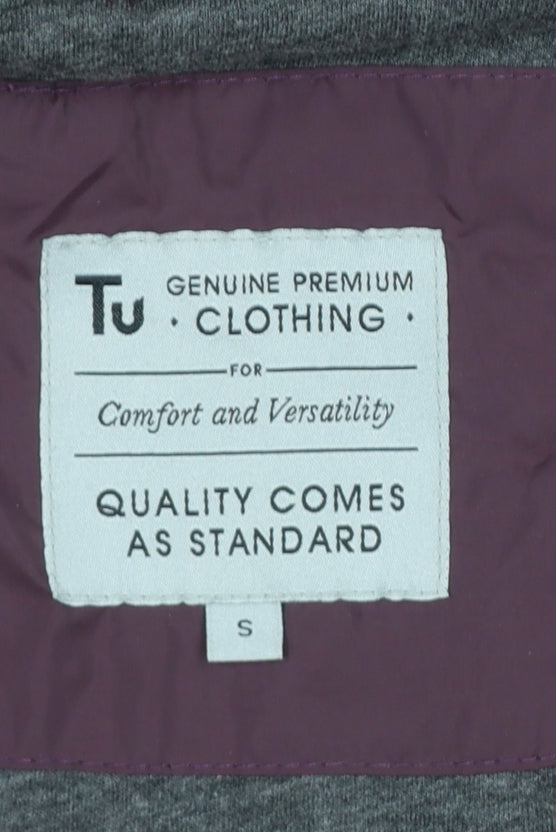 TU Men's Burgundy S Hooded Windbreaker Full Zip Lined Jacket
