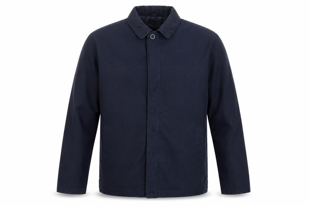 Melka Men’s Blue Size 42 Basic Jacket Full Zip Collared Lined
