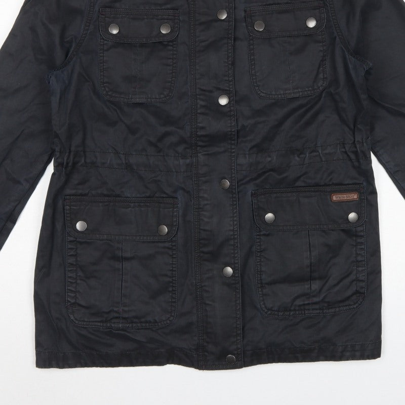 White Stuff Women Grey UK 16 Military Utility Jacket Cotton Blend