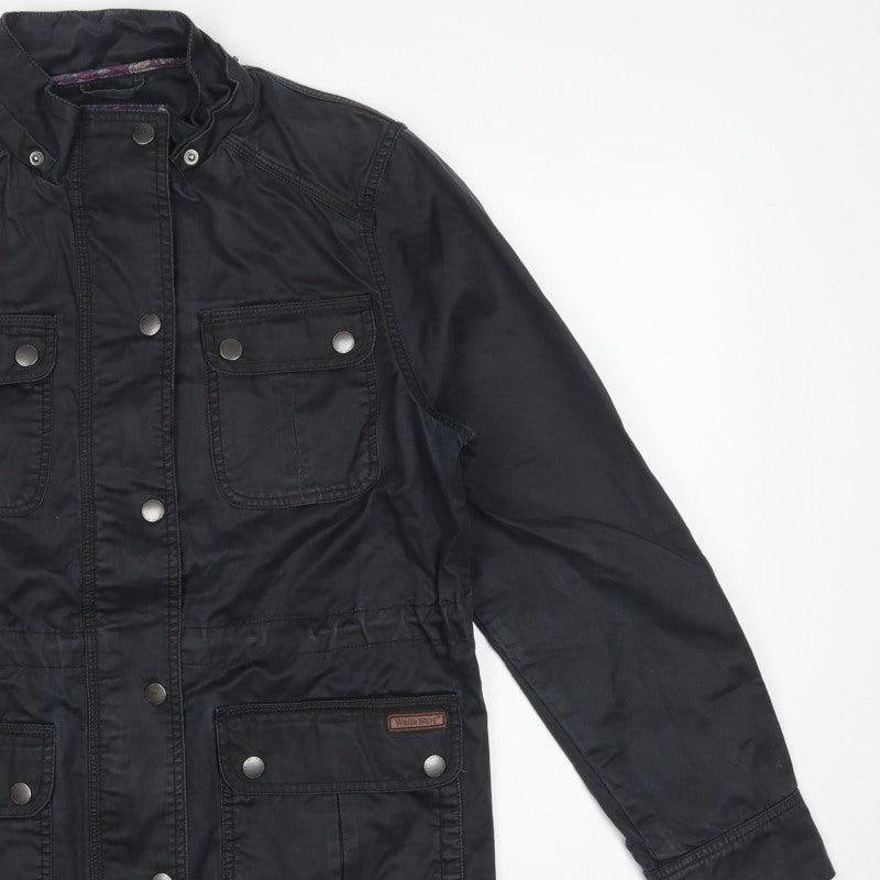 White Stuff Women Grey UK 16 Military Utility Jacket Cotton Blend