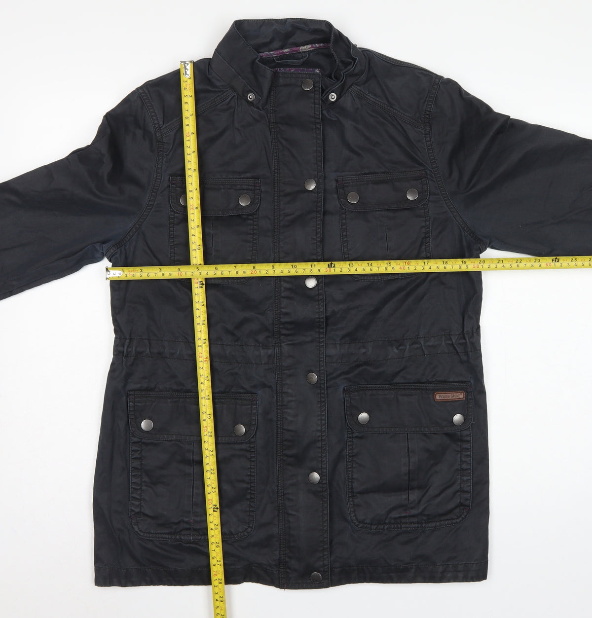 White Stuff Women Grey UK 16 Military Utility Jacket Cotton Blend