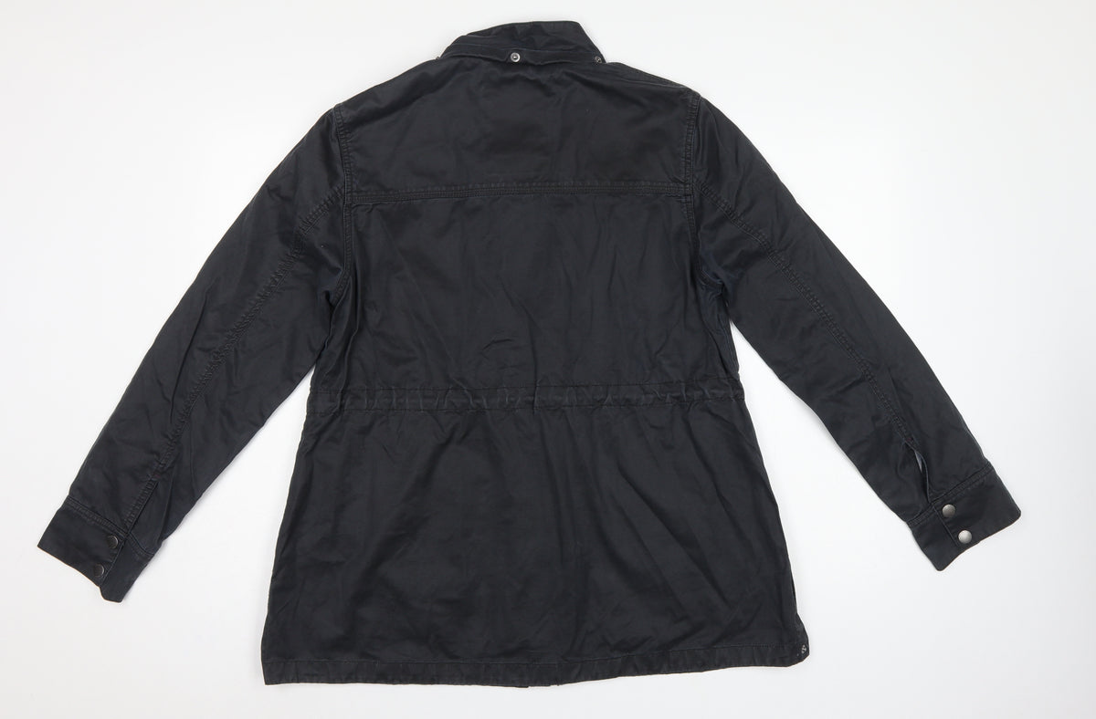 White Stuff Women Grey UK 16 Military Utility Jacket Cotton Blend