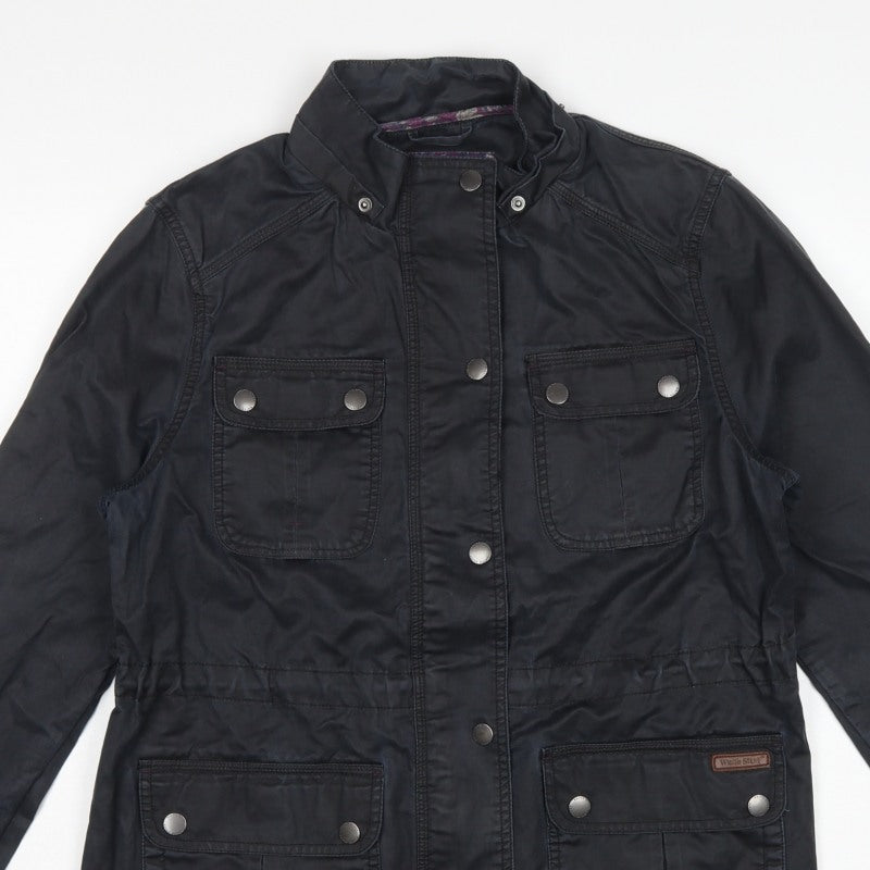 White Stuff Women Grey UK 16 Military Utility Jacket Cotton Blend