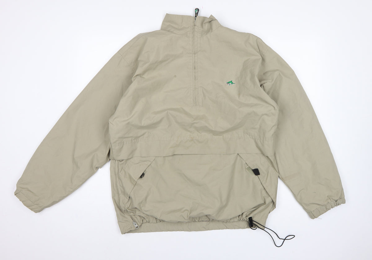 Le Shark Men's Beige M Polyester Anorak 1/4 Zip Jacket
