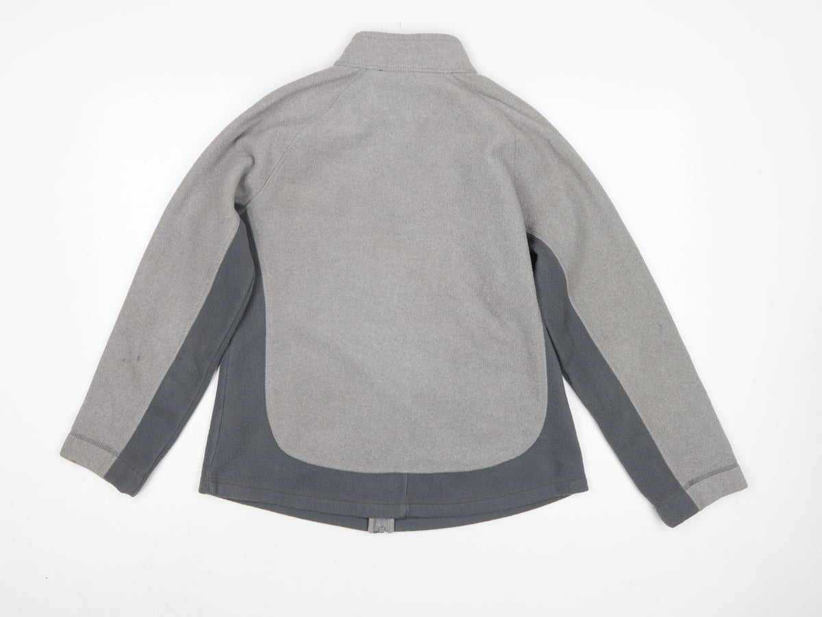 Marks & Spencer Women Grey Fleece Full Zip Jacket UK 12