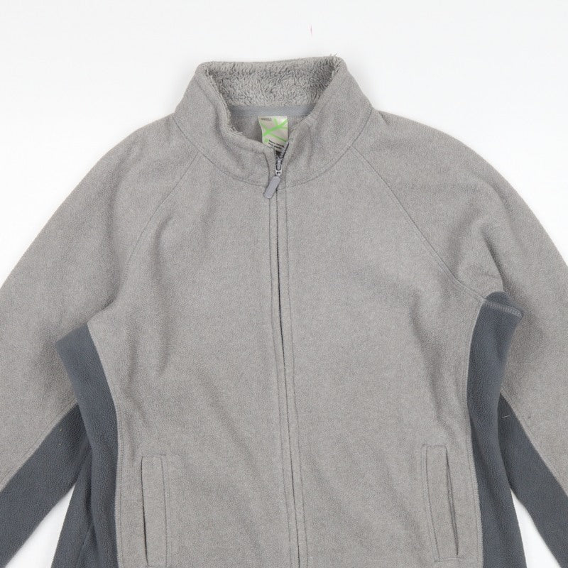 Marks & Spencer Women Grey Fleece Full Zip Jacket UK 12