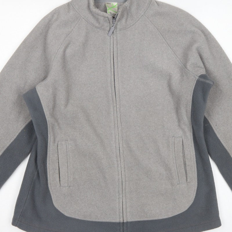 Marks & Spencer Women Grey Fleece Full Zip Jacket UK 12