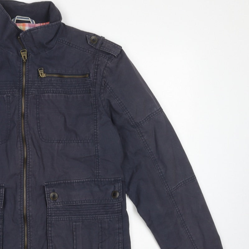 Marks and Spencer Men’s Navy L Military Field Jacket Cotton Full Zip