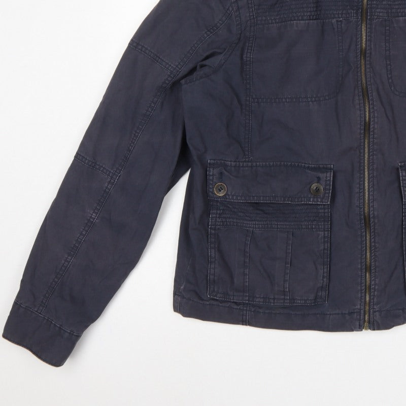 Marks and Spencer Men’s Navy L Military Field Jacket Cotton Full Zip