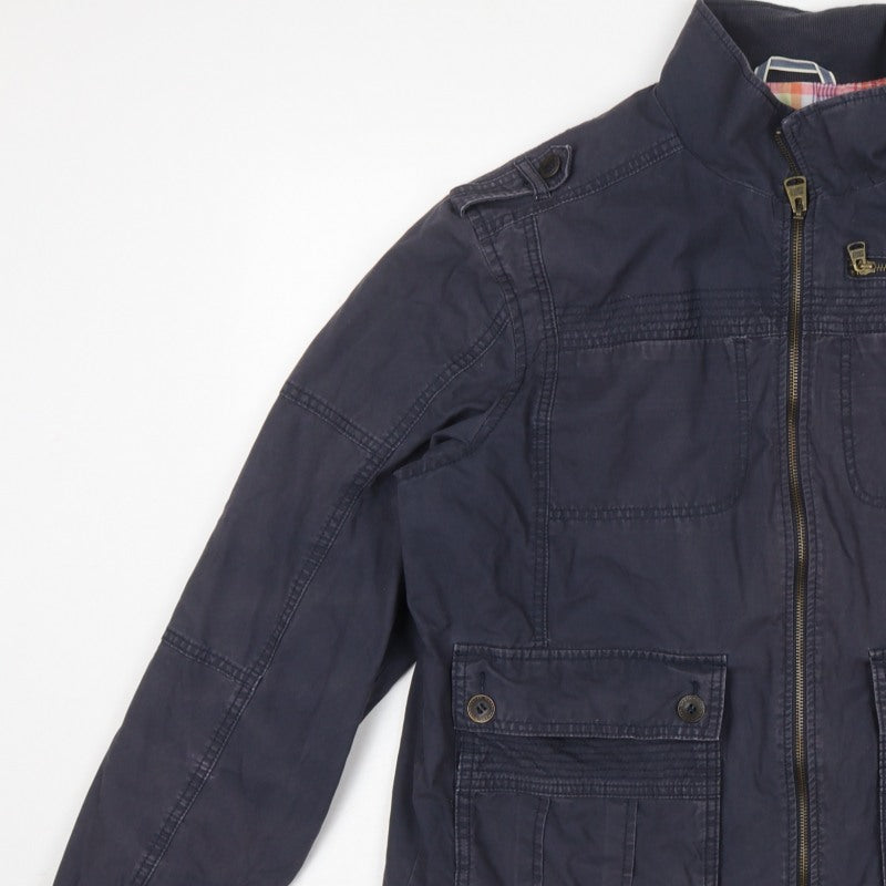 Marks and Spencer Men’s Navy L Military Field Jacket Cotton Full Zip