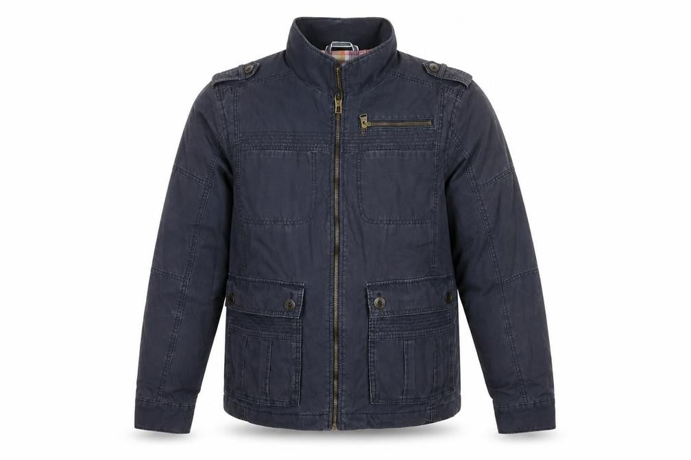 Marks and Spencer Men’s Navy L Military Field Jacket Cotton Full Zip