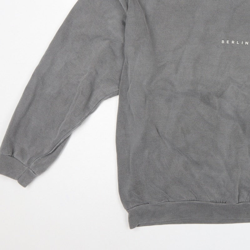 Topman Men’s Grey M Berlin Graphic Crew Neck Pullover Sweatshirt
