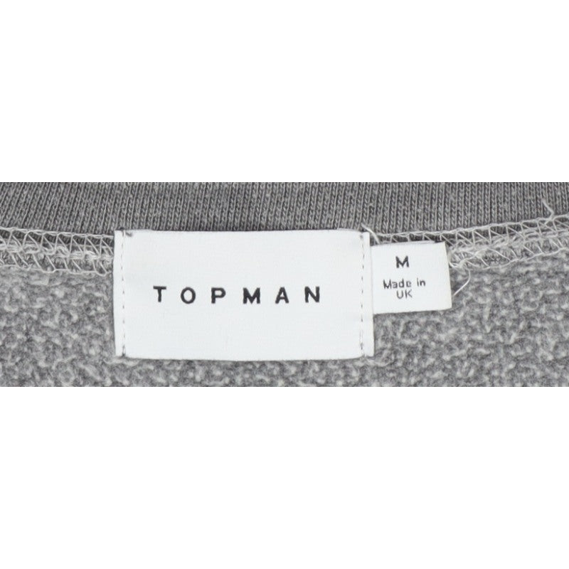 Topman Men’s Grey M Berlin Graphic Crew Neck Pullover Sweatshirt