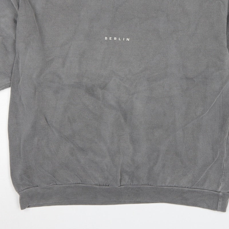 Topman Men’s Grey M Berlin Graphic Crew Neck Pullover Sweatshirt
