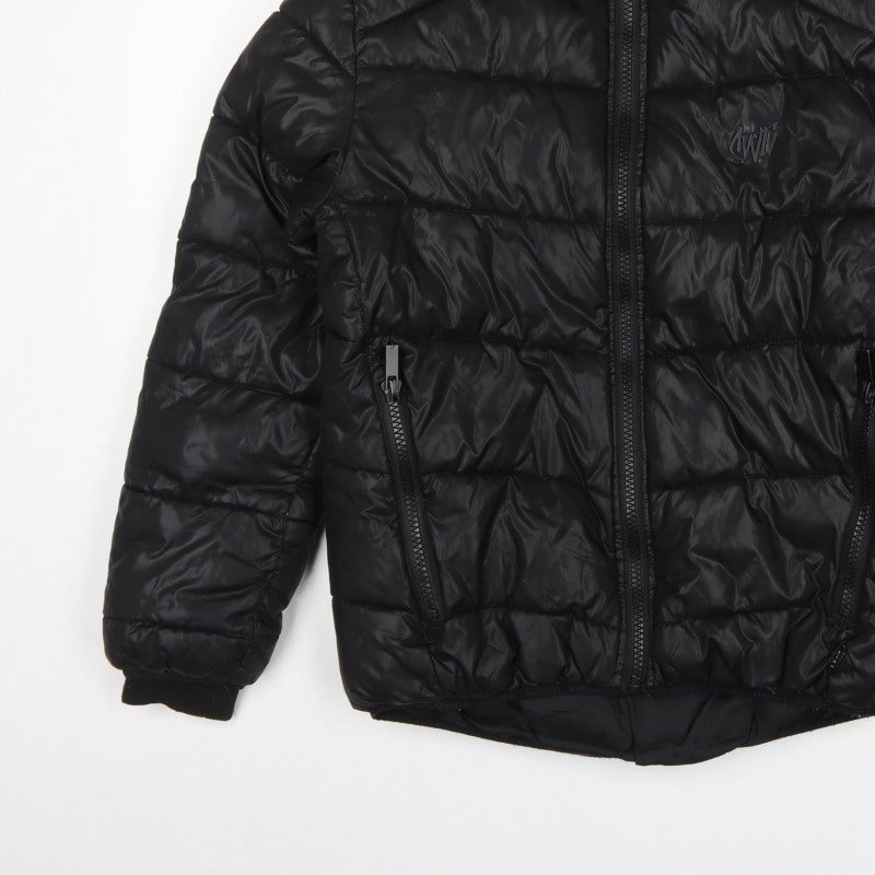 Sonneti Boys Black 12-13 Years Hooded Puffer Jacket Quilted Zip