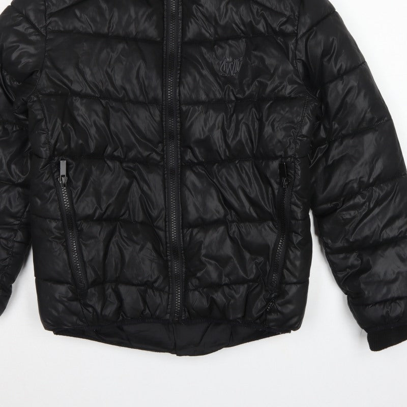 Sonneti Boys Black 12-13 Years Hooded Puffer Jacket Quilted Zip