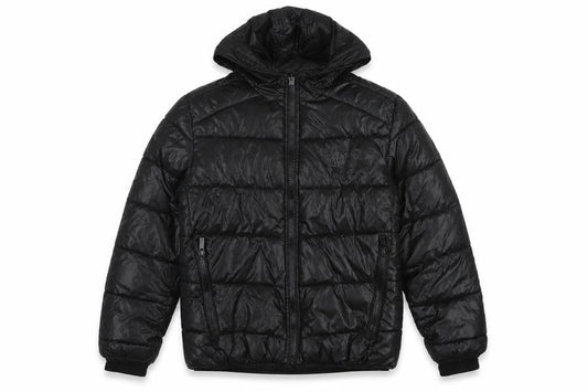 Sonneti Boys Black 12-13 Years Hooded Puffer Jacket Quilted Zip