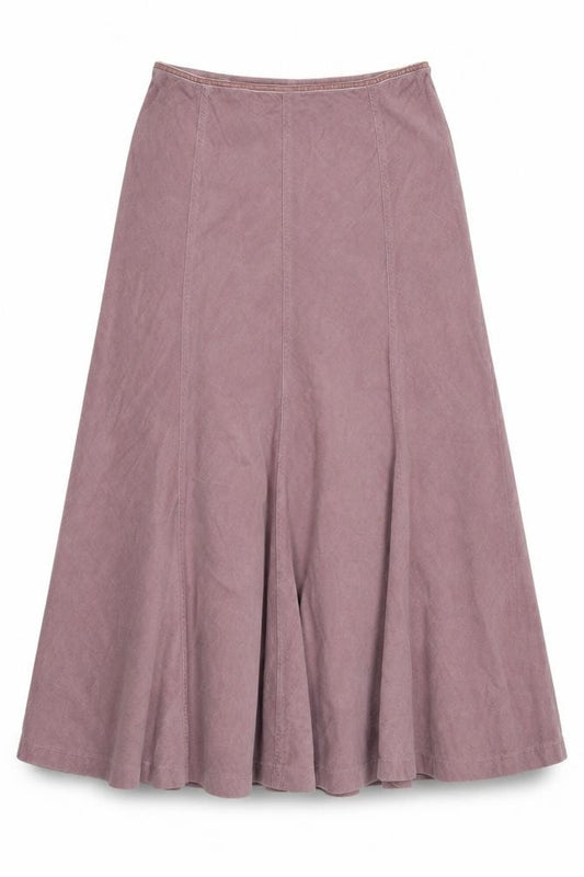 Bhs Women’s Pink UK 14 Long A-Line Cotton Panelled Flare Skirt